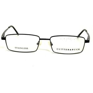 Cutter & Buck Muirfield Black Stainless‎ Steel Eyeglasses Frames 53-16-140 H6681
